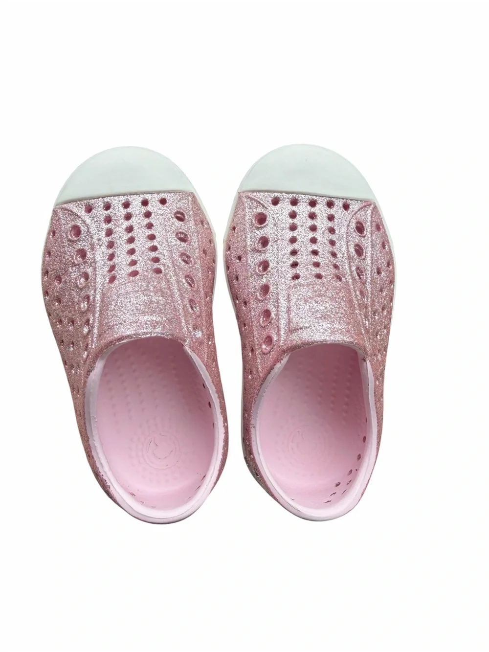 EUC Native Jefferson Bio-Bling Slip On Toddler Shoes | Pink Glitter | Size C5